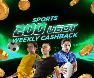 Sports 5.88% Weekly Cashback 200 USDT